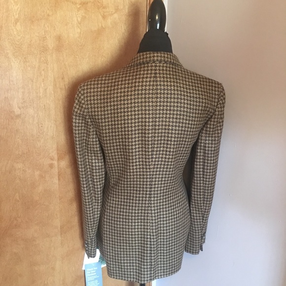 Lauren Ralph Lauren Wool Houndstooth Blazer Size 6 - Picture 3 of 8